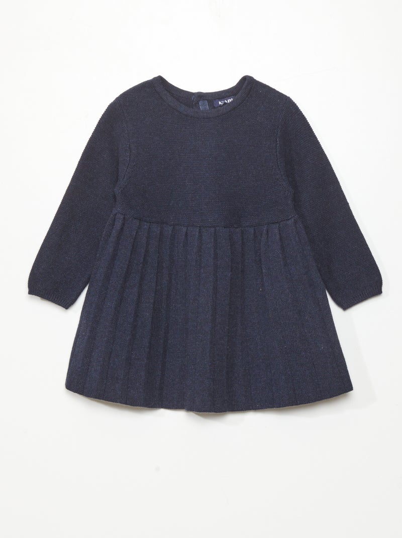 Robe en maille tricot Bleu - Kiabi