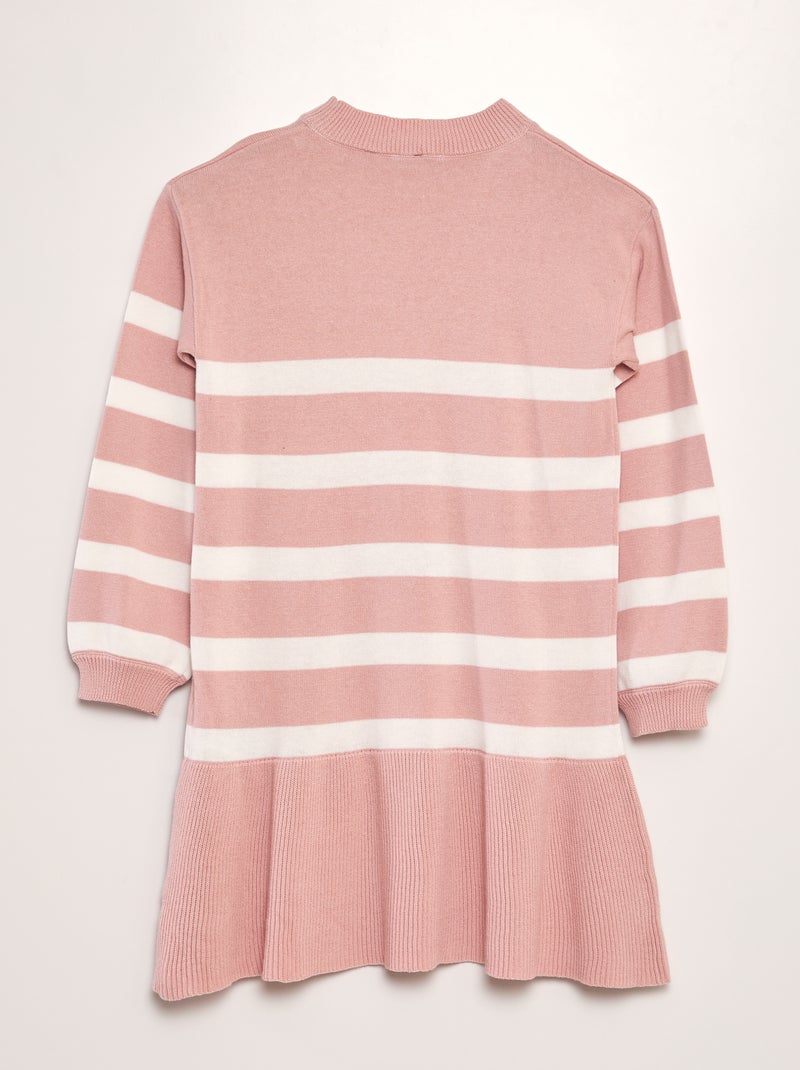 Robe en maille tricot Rose - Kiabi