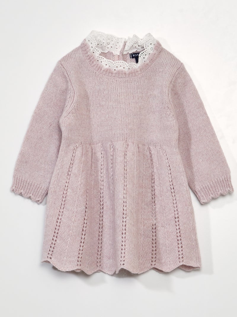 Robe en maille tricot Violet - Kiabi