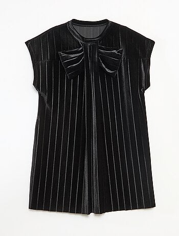 Robe en maille velvet avec gros nœud