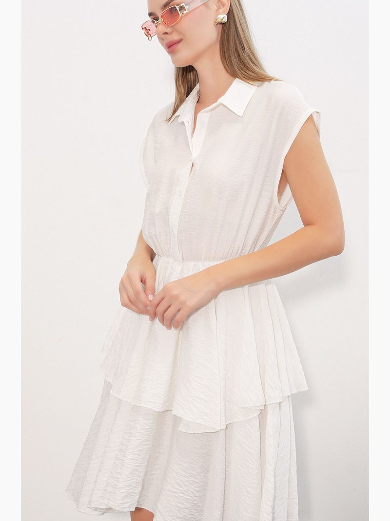 Robe en maille viscose et nylon bdart Blanc - Kiabi