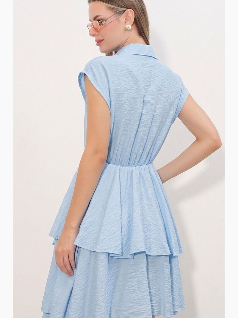 Robe en maille viscose et nylon bdart Bleu ciel - Kiabi