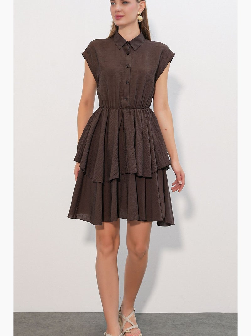 Robe en maille viscose et nylon bdart Marron - Kiabi