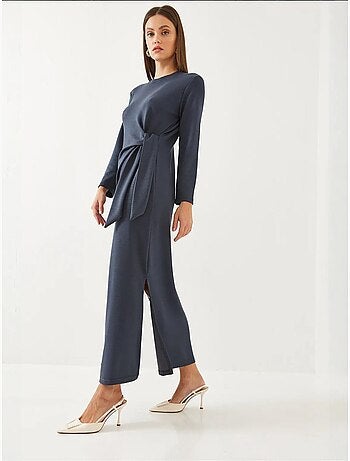 Robe en modal à détails noués bianco lucci