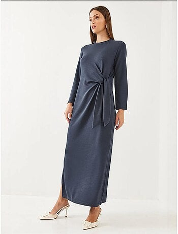 Robe en modal à détails noués bianco lucci