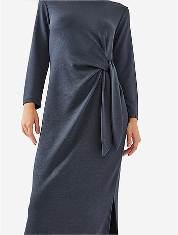 Robe en modal à détails noués bianco lucci