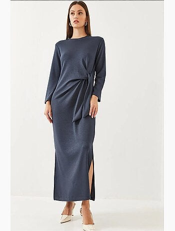 Robe en modal à détails noués lucci