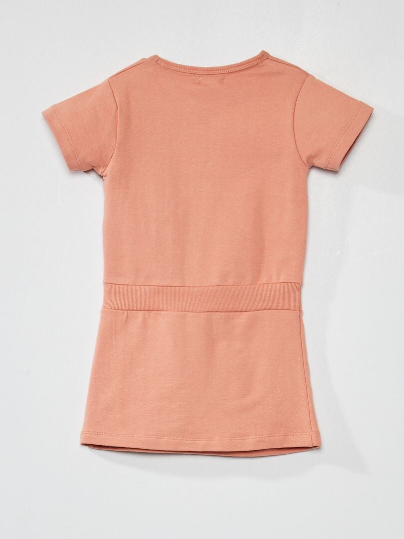 T-shirt Fille Coton Matalan 6 Ans - Rose Saumon - Manches Courtes Col Rond