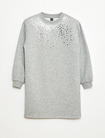 Robe en molleton avec animation sequins pailletés