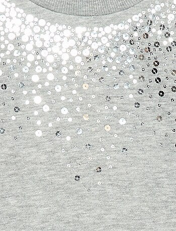 Robe en molleton avec animation sequins pailletés