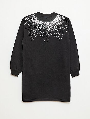 Robe en molleton avec animation sequins pailletés