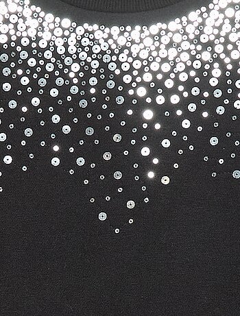 Robe en molleton avec animation sequins pailletés