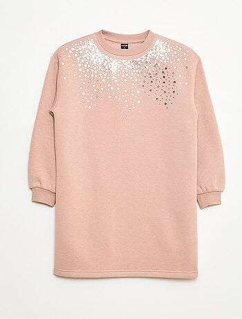 Robe en molleton avec animation sequins pailletés
