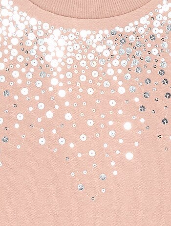 Robe en molleton avec animation sequins pailletés