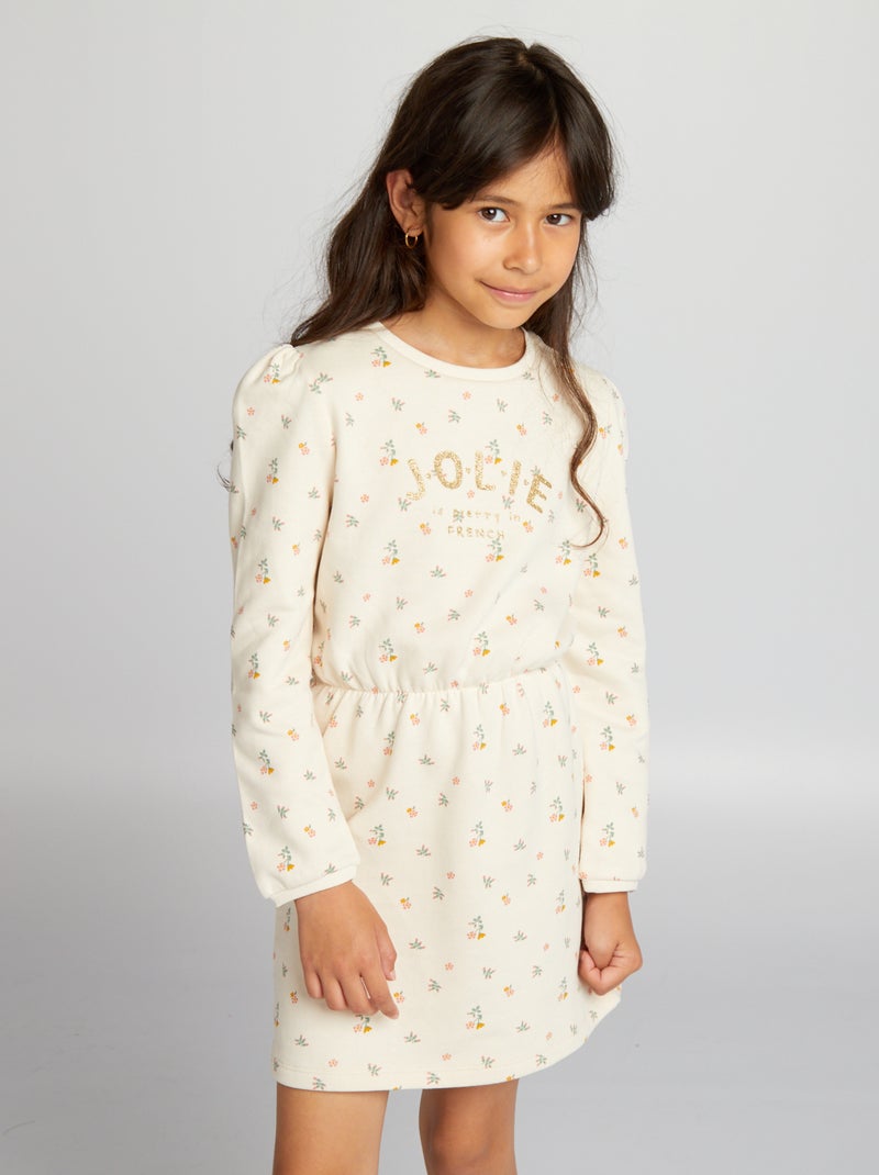 Robe en molleton Beige - Kiabi