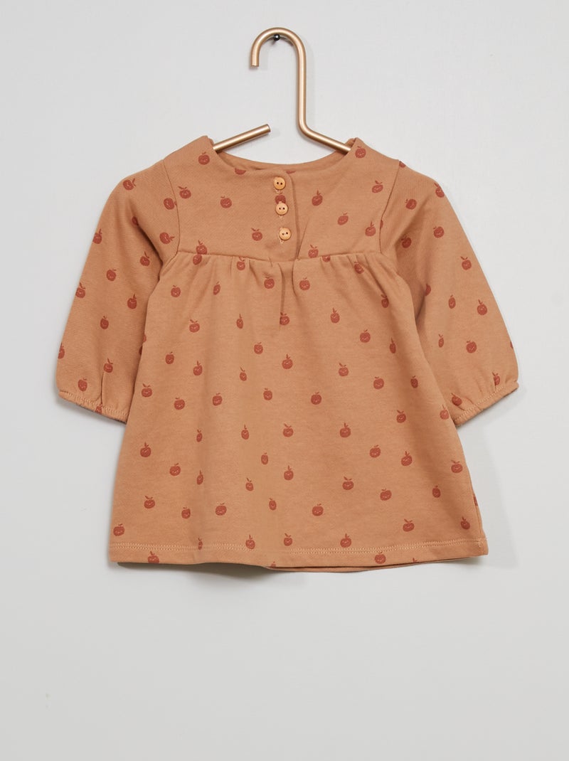 Robe en molleton beige - Kiabi