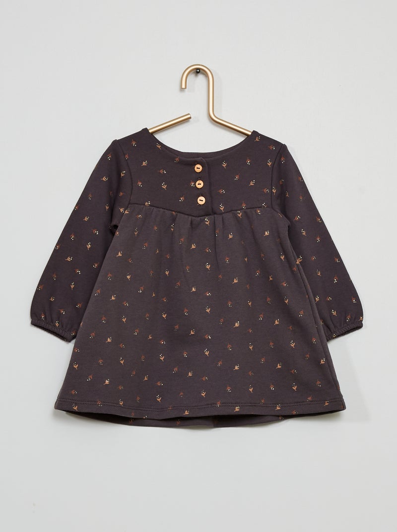 Robe en molleton marron - Kiabi