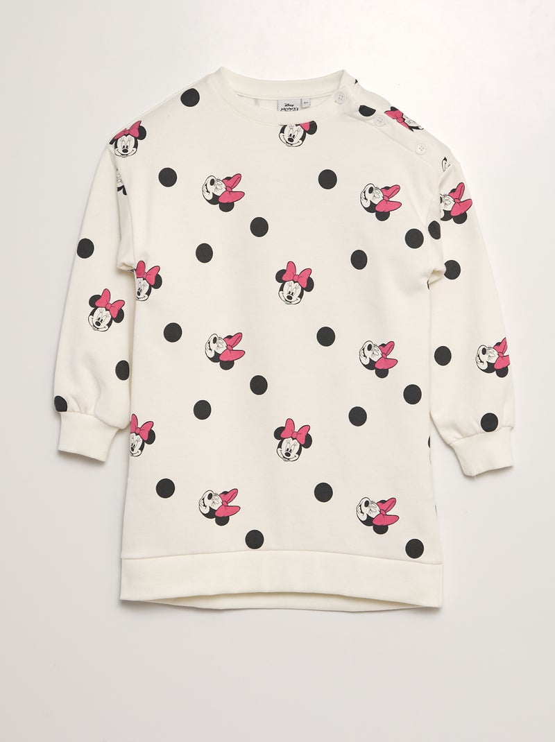Robe en molleton 'Minnie' Ecru - Kiabi