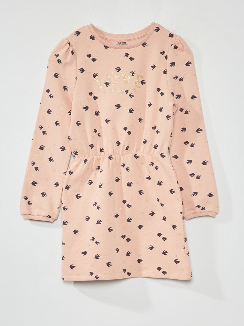 Robe en molleton Rose - Kiabi