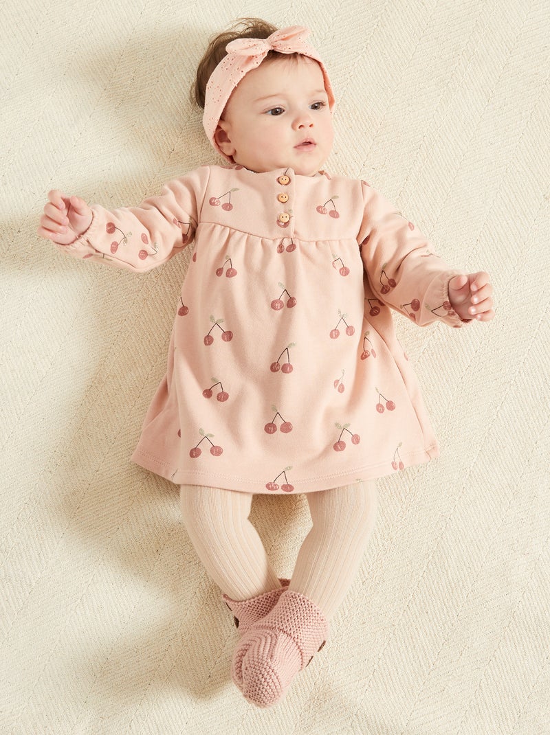 Robe en molleton rose - Kiabi