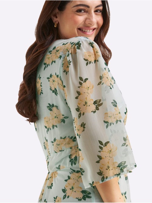 Robe en mousseline - sheego - Kiabi