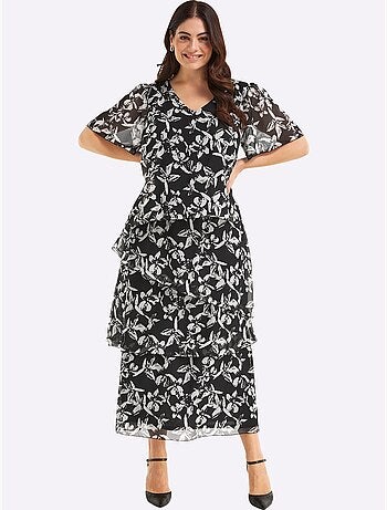 Robe en mousseline - taille standard - sheego