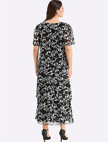 Robe en mousseline - taille standard - sheego
