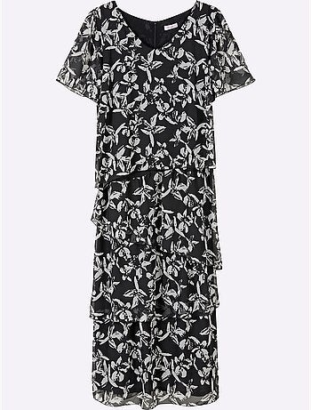 Robe en mousseline - taille standard - sheego