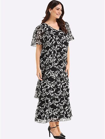 Robe en mousseline - taille standard - sheego