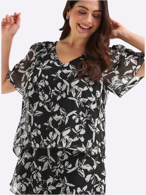 Robe en mousseline - taille standard - sheego - Kiabi