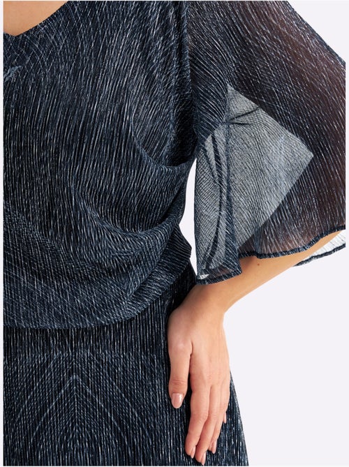 Robe en mousseline semi-manches longues - taille standard - sheego - Kiabi Robe en mousseline semi-manches longues - taille standard - sheego - Kiabi