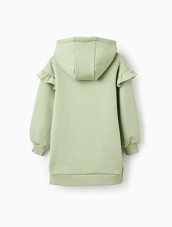 Robe en peluche douce à capuche et volants