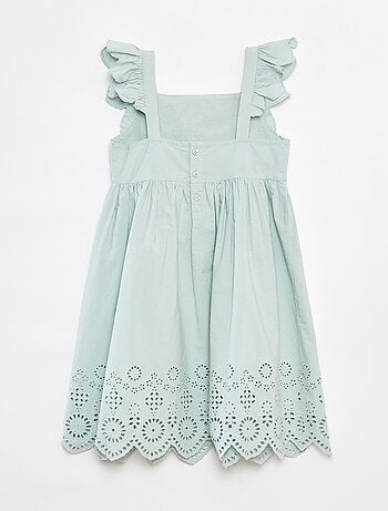 Robe en popeline avec broderie anglaise