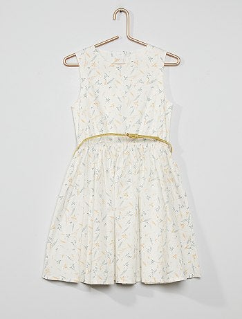 Robe en popeline avec dos ouvert