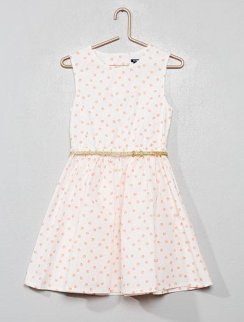 Robe en popeline avec dos ouvert