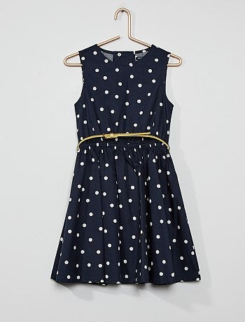 Robe en popeline avec dos ouvert