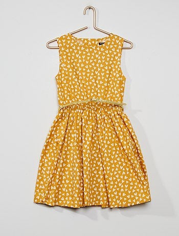 Robe en popeline avec dos ouvert