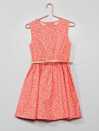 Robe en popeline avec dos ouvert