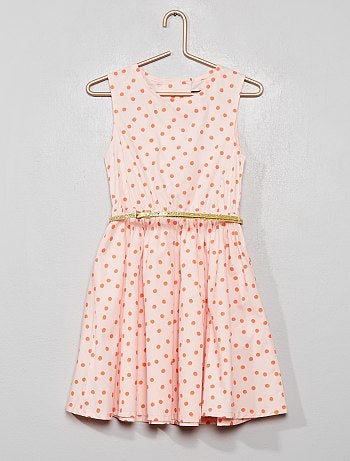 Robe en popeline avec dos ouvert