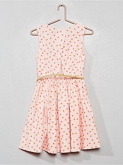 Robe en popeline avec dos ouvert - Kiabi