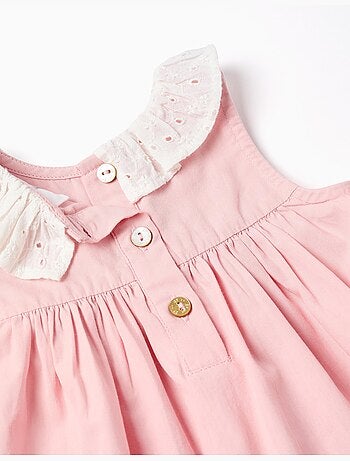 Robe en popeline + bloomer à volants