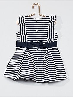 Fille 0-36 mois - Robe en popeline imprimée - Kiabi