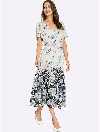Robe En Satin Bordures à L'imprimé Dégradé - Taille Standard - Witt