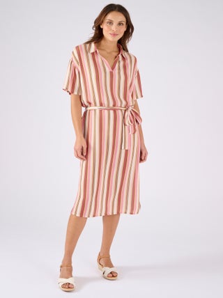 Robe en tissu créponné pure viscose - Damart