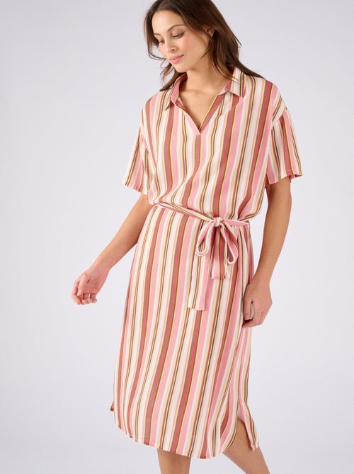 Robe en tissu créponné pure viscose - Damart - Kiabi