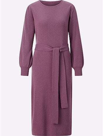 Robe En Tricot 30% Laine Vierge - Taille Standard - Helline