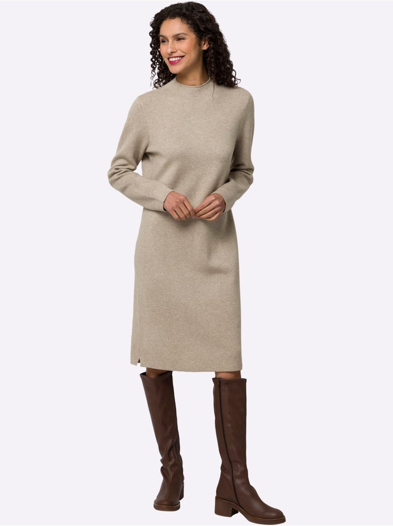 Robe En Tricot 50% Viscose - Taille Standard - Helline Ecru - Kiabi