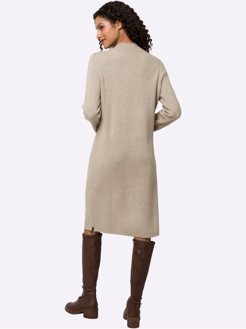 Robe En Tricot 50% Viscose - Taille Standard - Helline Ecru - Kiabi