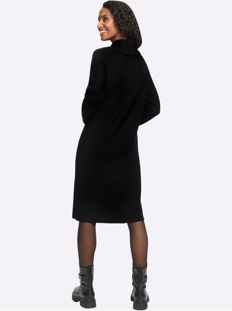 Robe en tricot 50% viscose - taille standard - helline Noir - Kiabi