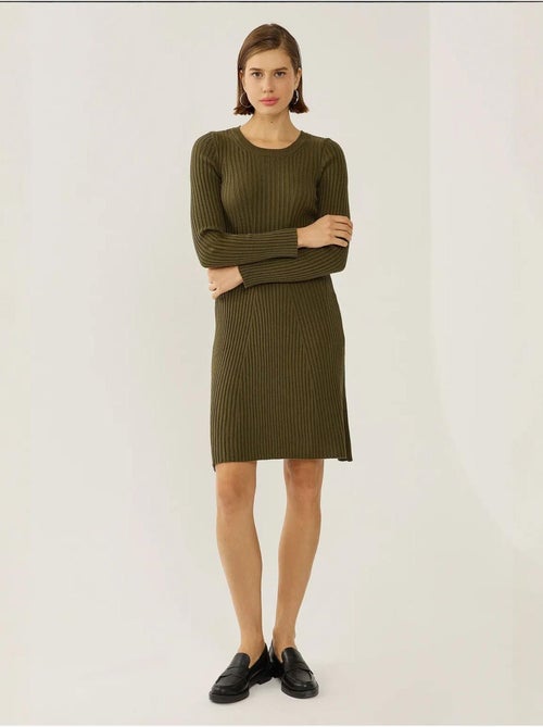 Robe en tricot à col rond - Kiabi